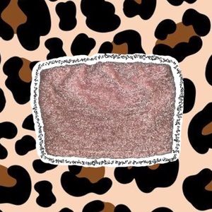 Early 2000s fuzzy sparkly crop tube top Y2K